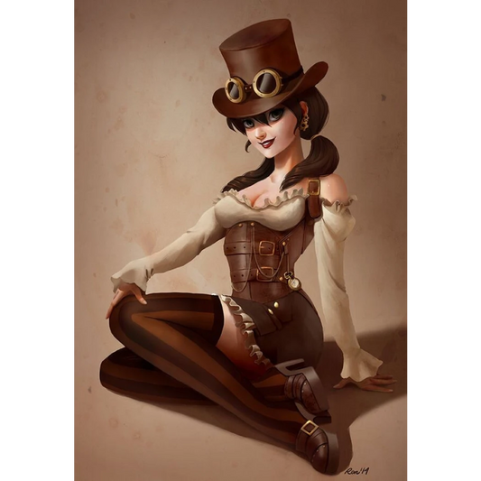Digital STL Steampunk Girl Pinup