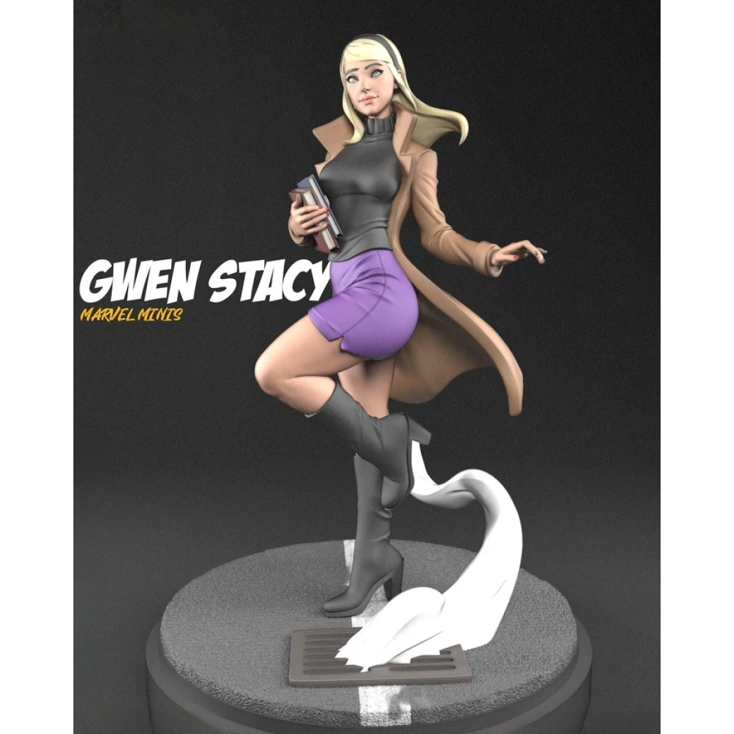 Digital STL Gwen Stacy Beautiful Girl