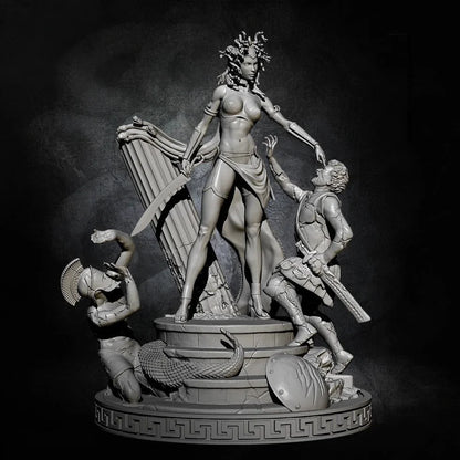 1/35 - 1/6 3D Print Model Kit Greek Soldiers and Medusa Gorgon Fantasy Unpainted