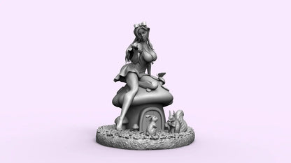 1/35 - 1/9 3D Print Model Kit Beautiful Girl Alice in Wonderland Unpainted