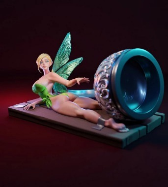1/35 - 1/6 3D Print Model Kit Beautiful Girl Fairy Unpainted