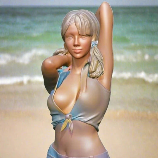 1/12 Resin Model Kit Beautiful Girl Woman Bikini Summer Beach Unpainted