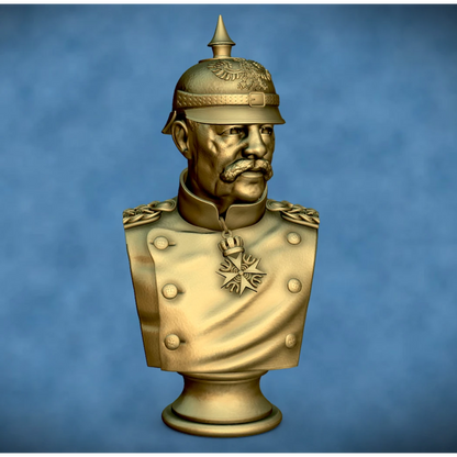 Digital STL Prussian General Bust