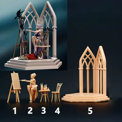 Digital STL Painters Delight Beautiful Girl