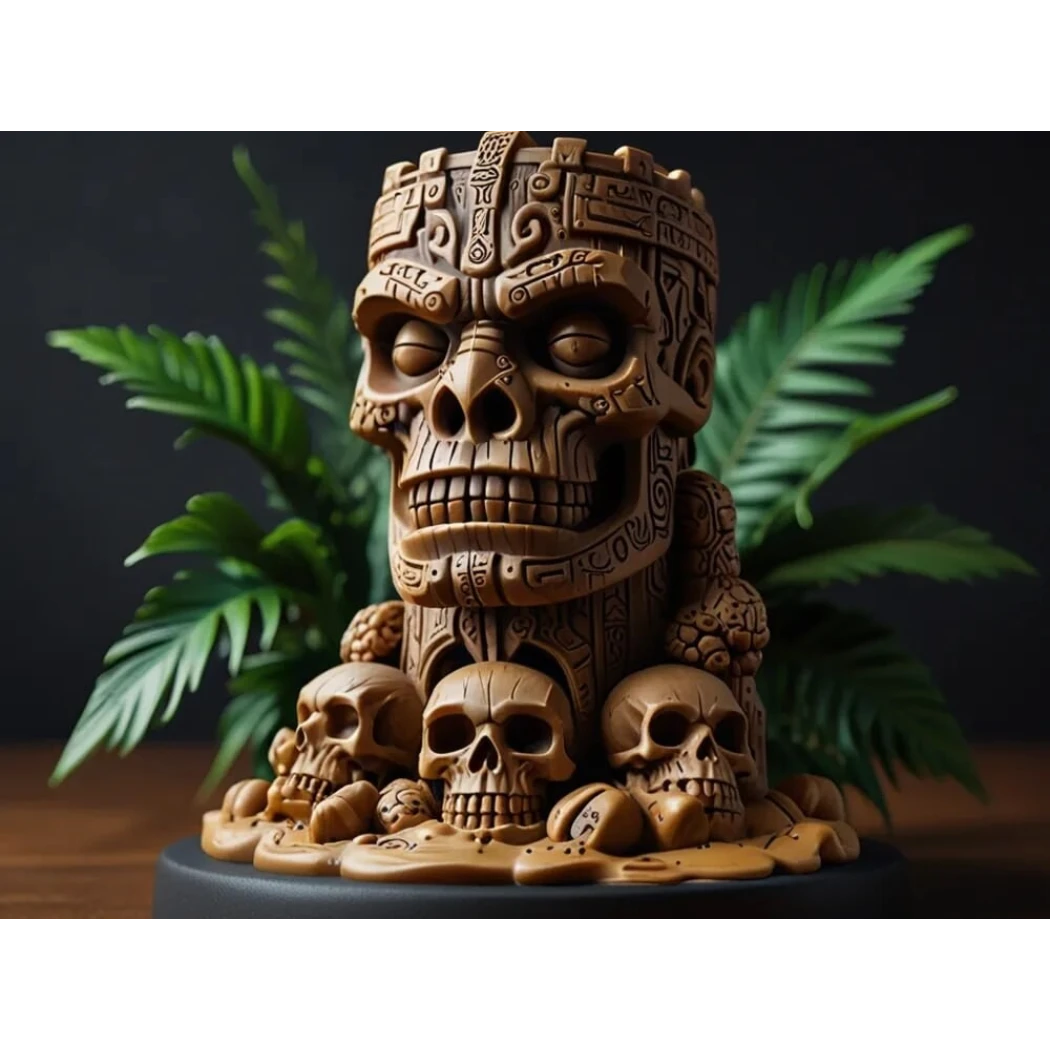 Digital STL Fun Tiki Skull