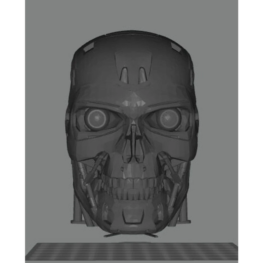 Digital STL T-800 Terminator Skull