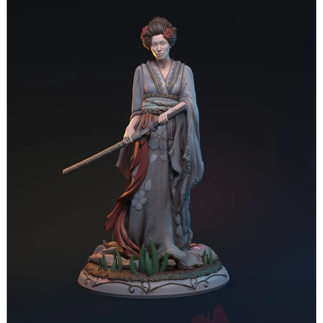 Digital STL Yuki onna Japanese Girl Samurai