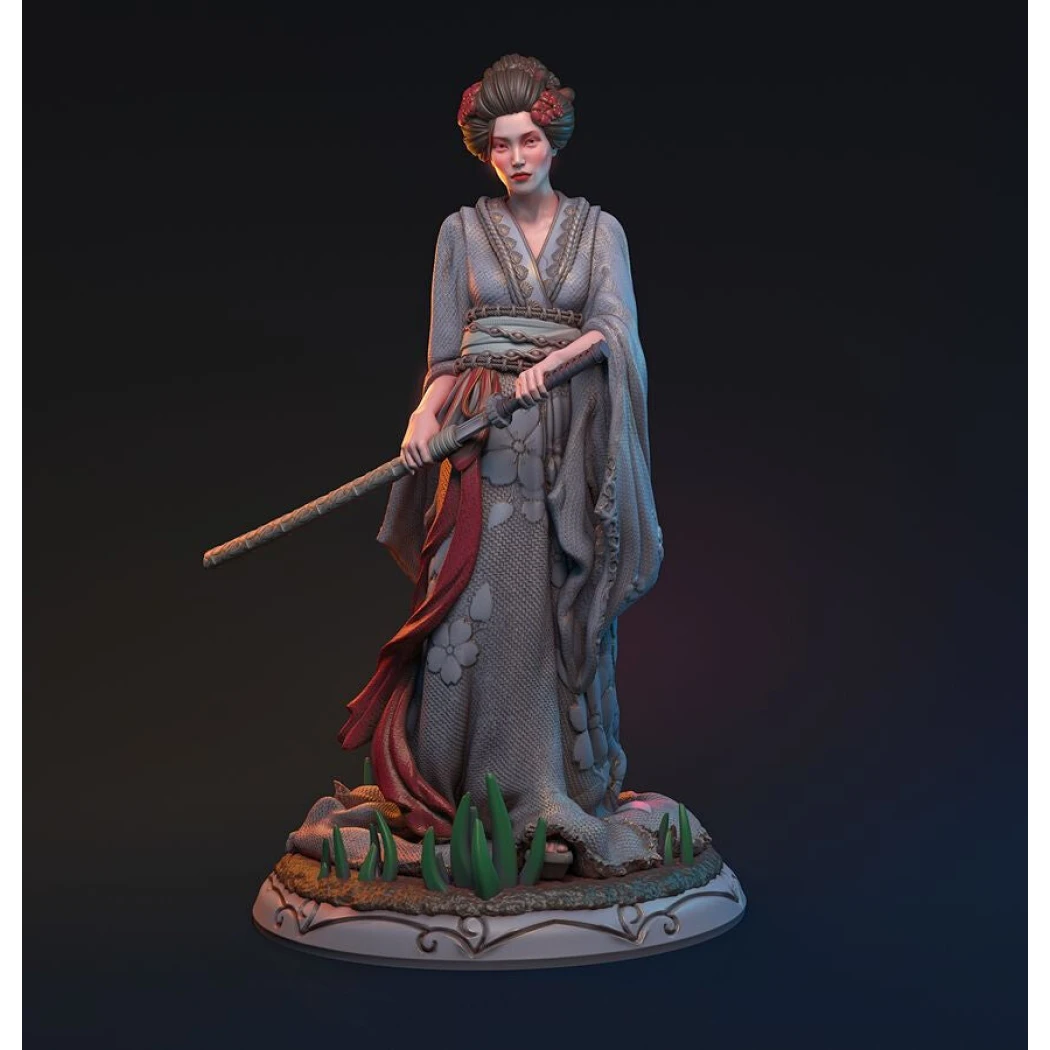 Digital STL Yuki onna Japanese Girl Samurai