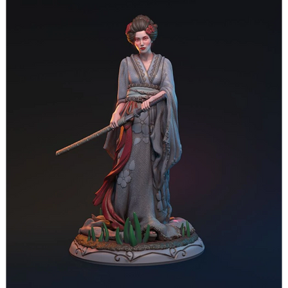 Digital STL Yuki onna Japanese Girl Samurai
