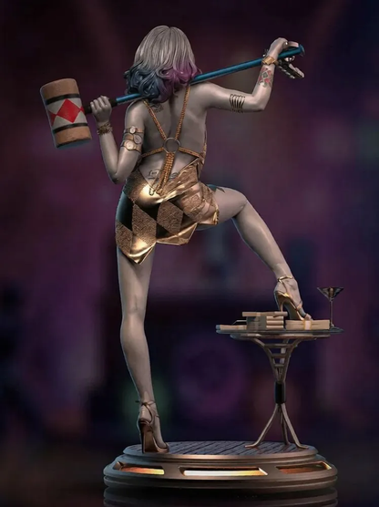 1/35 - 1/6 3D Print Model Kit Beautiful Girl Harley Unpainted