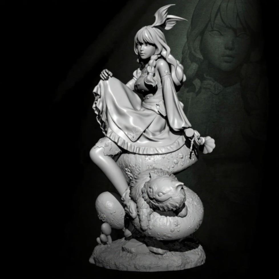 1/35 - 1/6 3D Print Model Kit Fantasy Beautiful Girl Alice Unpainted