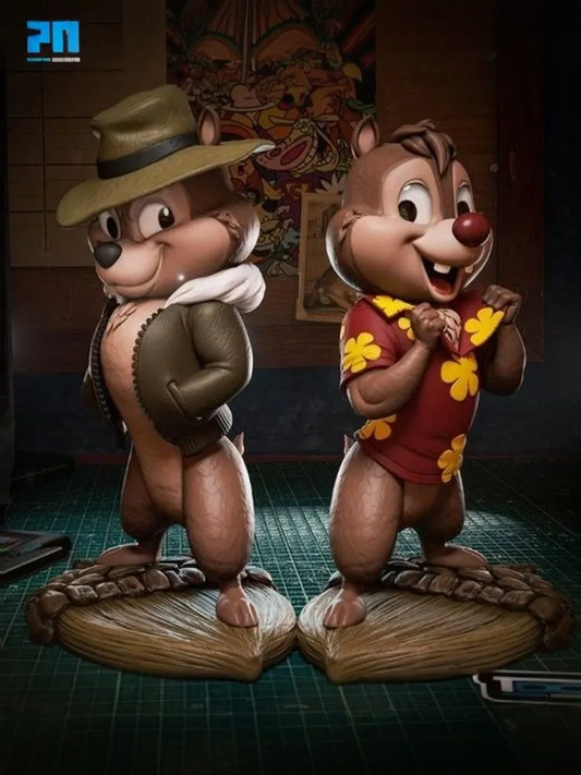 55mm - 220mm 3D Print Model Kit Chip 'n' Dale Unpainted