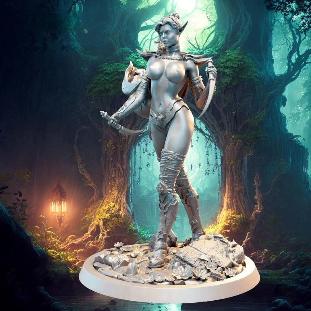 Digital STL Night Elf Veldra Beautiful Girl