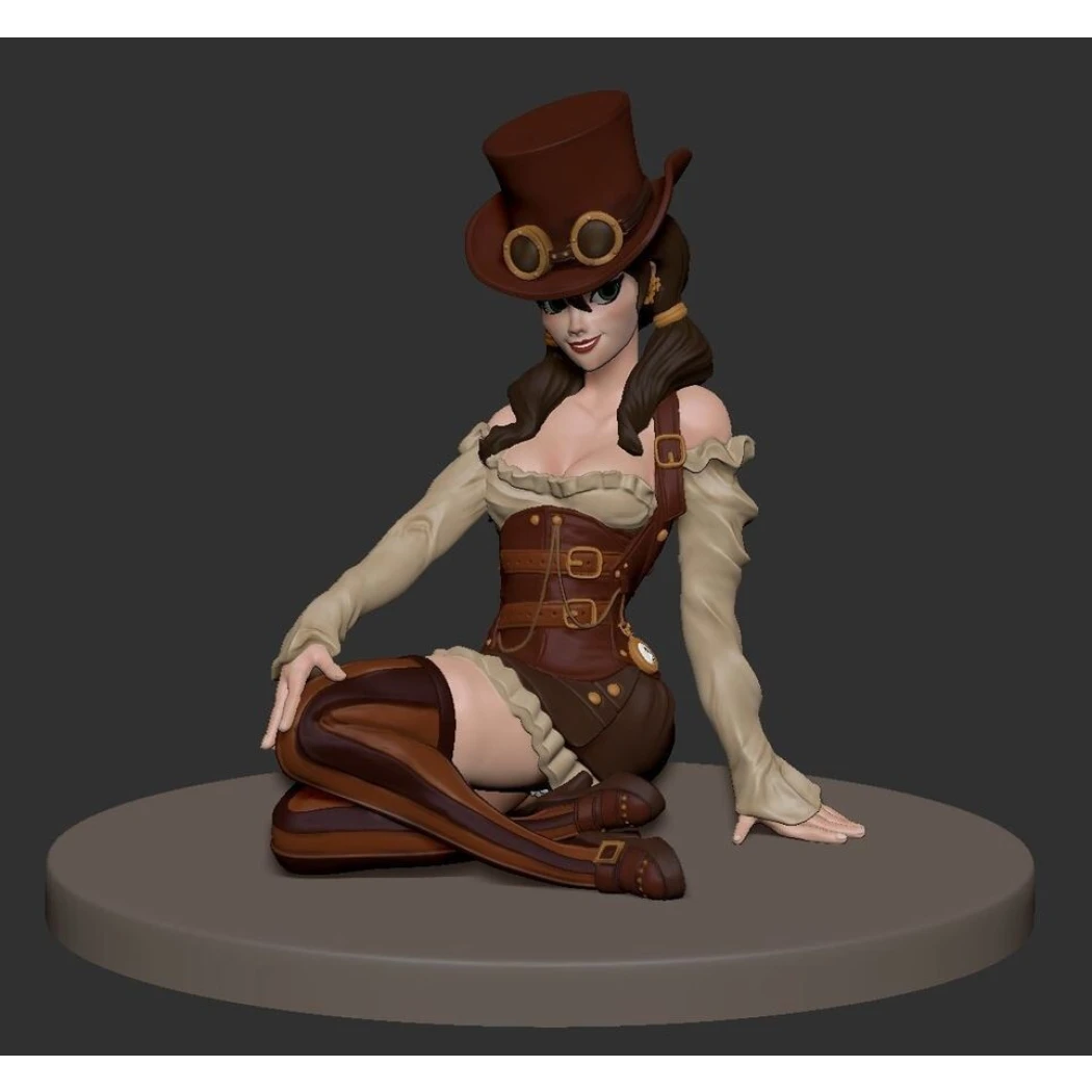 Digital STL Steampunk Girl Pinup