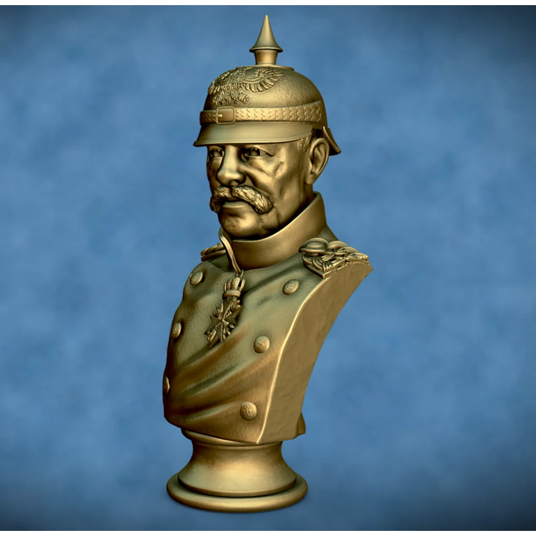 Digital STL Prussian General Bust
