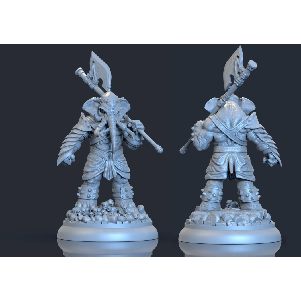 Digital STL Zama - Elephant Warrior