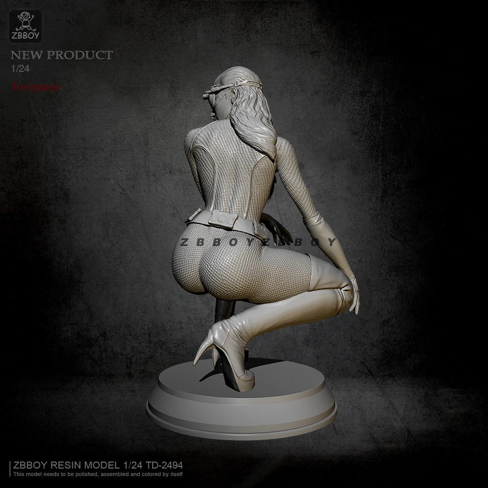 1/24 3D Print Model Kit Beautiful Girl Catwoman Unpainted