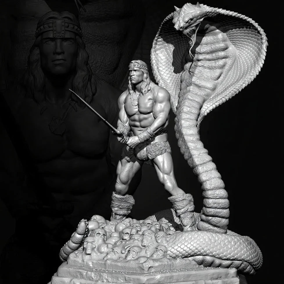 1/35 - 1/6 3D Print Model Kit Conan Warrior Barbarian TD-3638 Unpainted