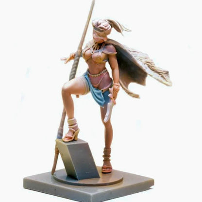 30mm Resin Model Kit Beautiful Girl White Speaker Warrior Unpainted