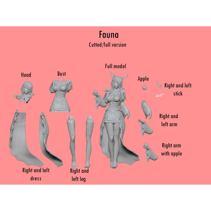 Digital STL Fauna Office Beautiful Girl