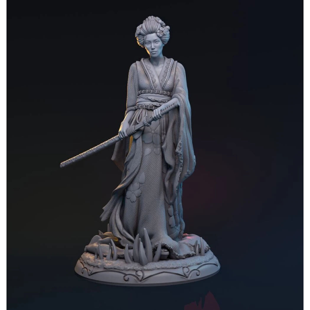 Digital STL Yuki onna Japanese Girl Samurai