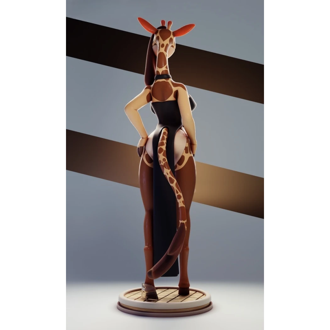 Digital STL Furry Giraffe