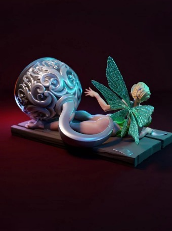 1/35 - 1/6 3D Print Model Kit Beautiful Girl Fairy Unpainted