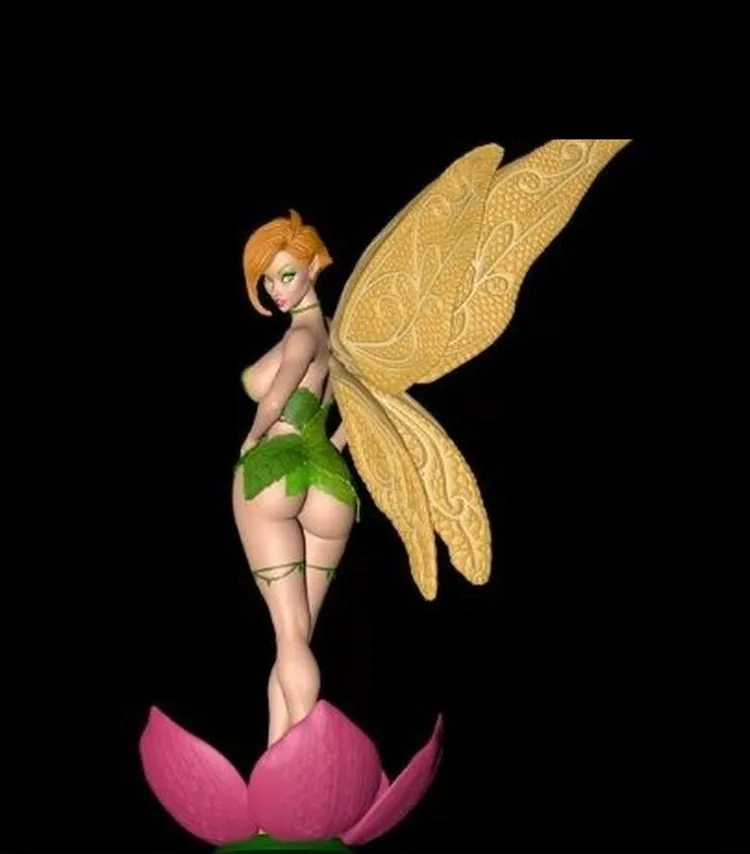 1/35 - 1/6 3D Print Model Kit Beautiful Girl Fairy Unpainted