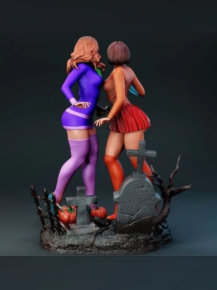 1/35 - 1/6 3D Print Model Kit Beautiful Girls Velm & Daphne Unpainted