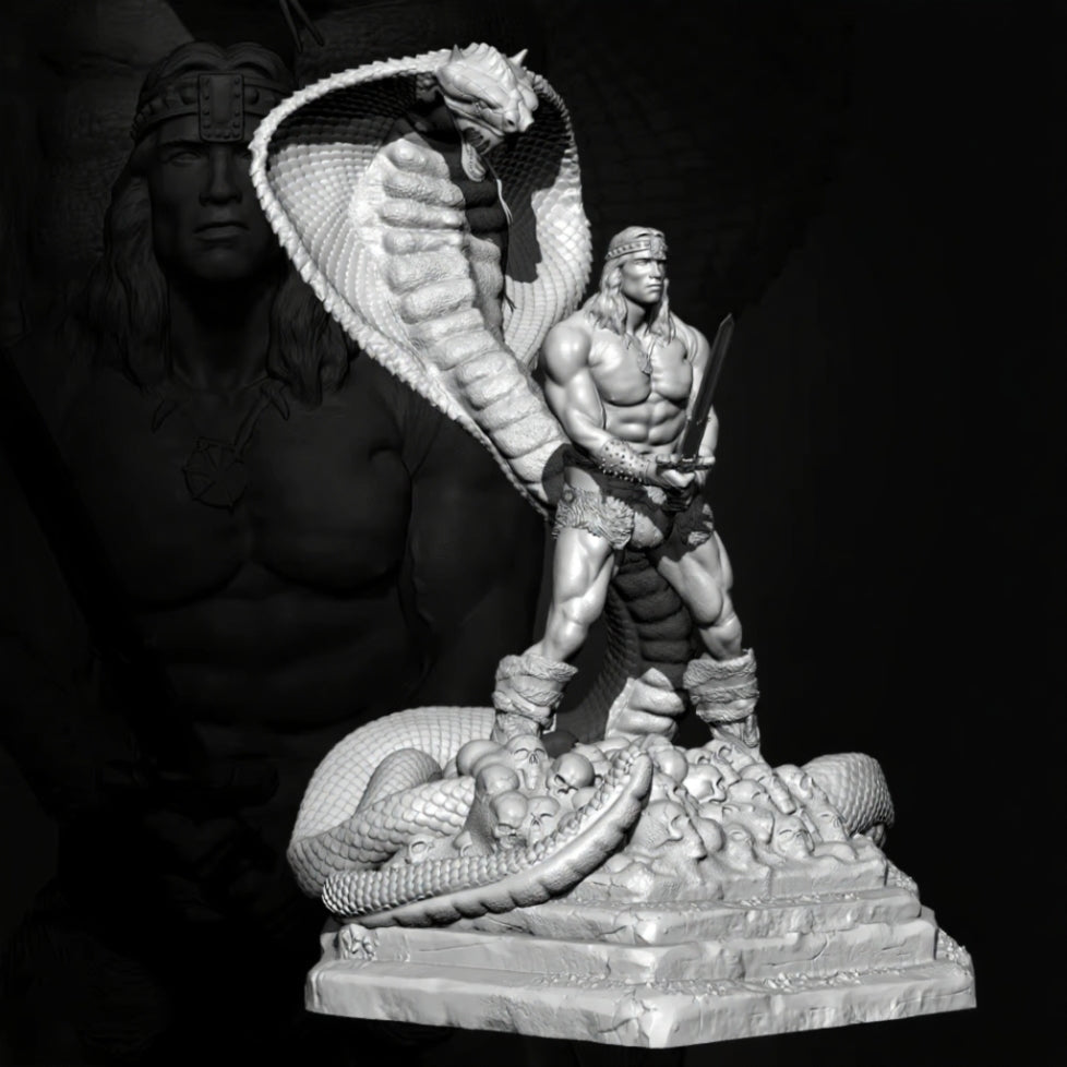 76mm Resin Model Kit Barbarian Warrior TD-3638 Unpainted