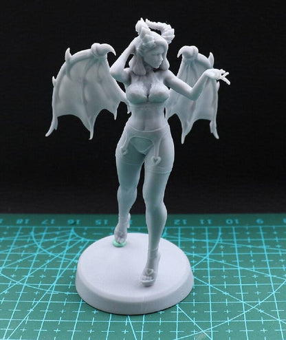 1/24 75mm 3D Print Model Kit Beautiful Girl Woman Devil Fantasy Unpainted - Model-Fan-Store