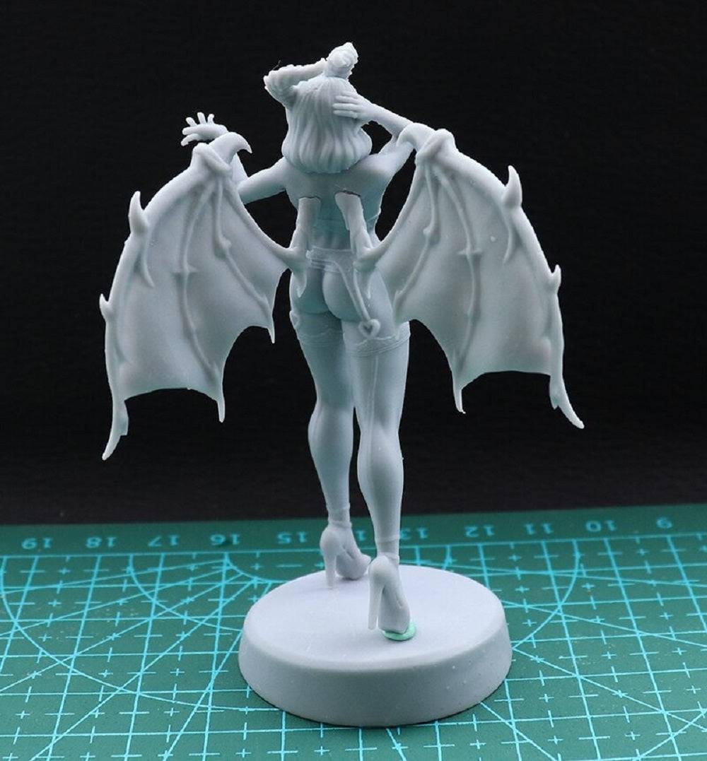 1/24 75mm 3D Print Model Kit Beautiful Girl Woman Devil Fantasy Unpainted - Model-Fan-Store