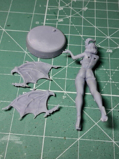 1/24 75mm 3D Print Model Kit Beautiful Girl Woman Devil Fantasy Unpainted - Model-Fan-Store