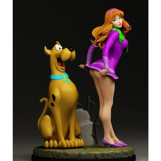 1/24 75mm 3D Print Model Kit Nudes Beautiful Girl Woman and Scooby-Doo Unpainted - Model-Fan-Store