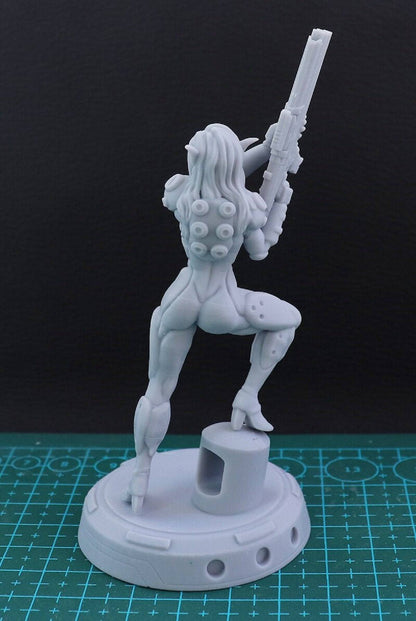 100mm 3D Print Cyberpunk Model Kit Beautiful Girl Woman Elf Fantasy Unpainted - Model-Fan-Store