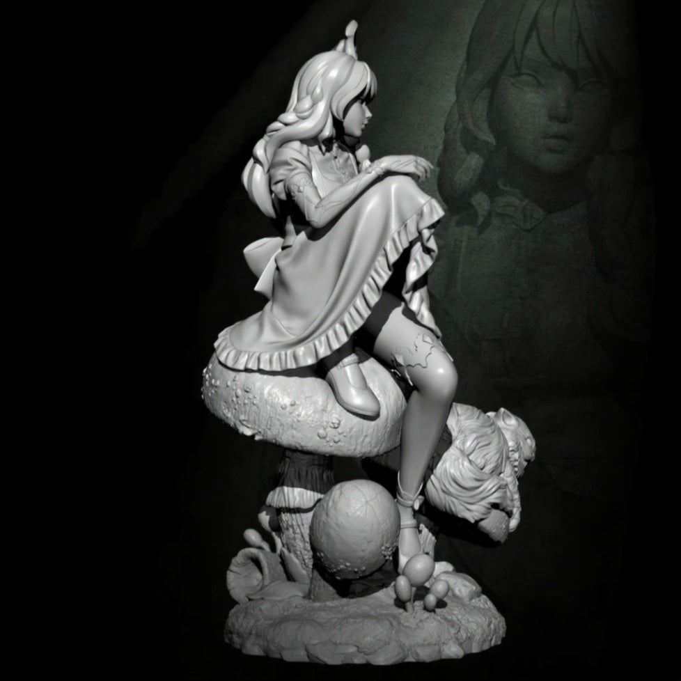 1/35 - 1/6 3D Print Model Kit Fantasy Beautiful Girl Alice Unpainted