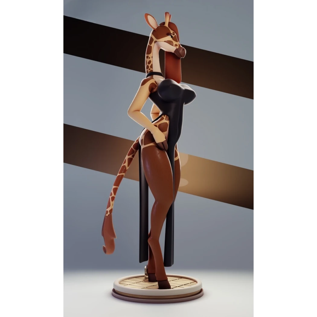 Digital STL Furry Giraffe