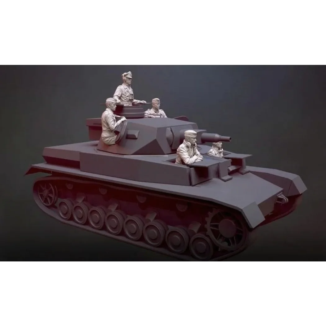 1/35 - 1/6 5pcs 3D Print Model Kit German Soldiers Tank Crew (no tank) WW2 Unpainted