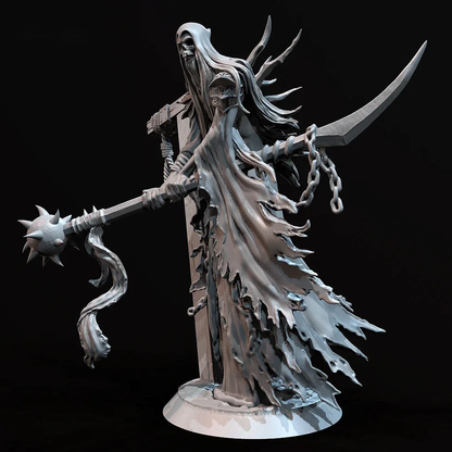 50mm 75mm 3D Print Model Kit Reaper of Death with a Scythe Unpainted