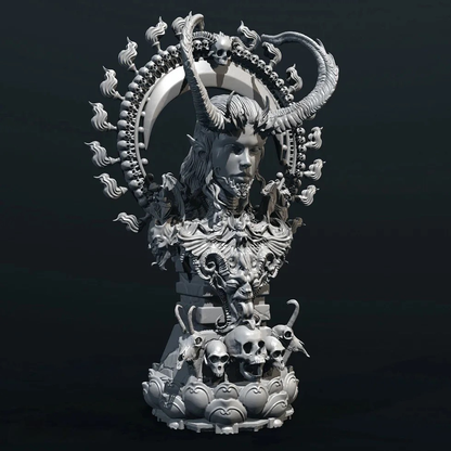 55mm 70mm BUST 3D Print Model Kit Ritual Mystic Devil Unpainted