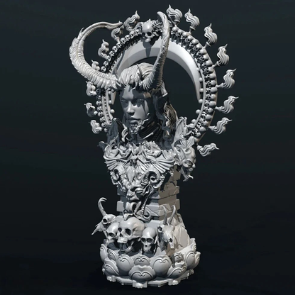 55mm 70mm BUST 3D Print Model Kit Ritual Mystic Devil Unpainted