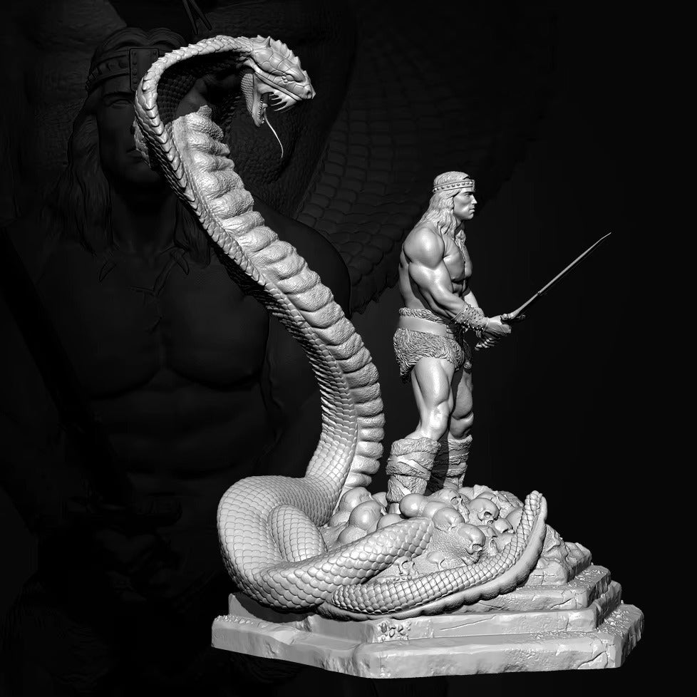 76mm Resin Model Kit Barbarian Warrior TD-3638 Unpainted