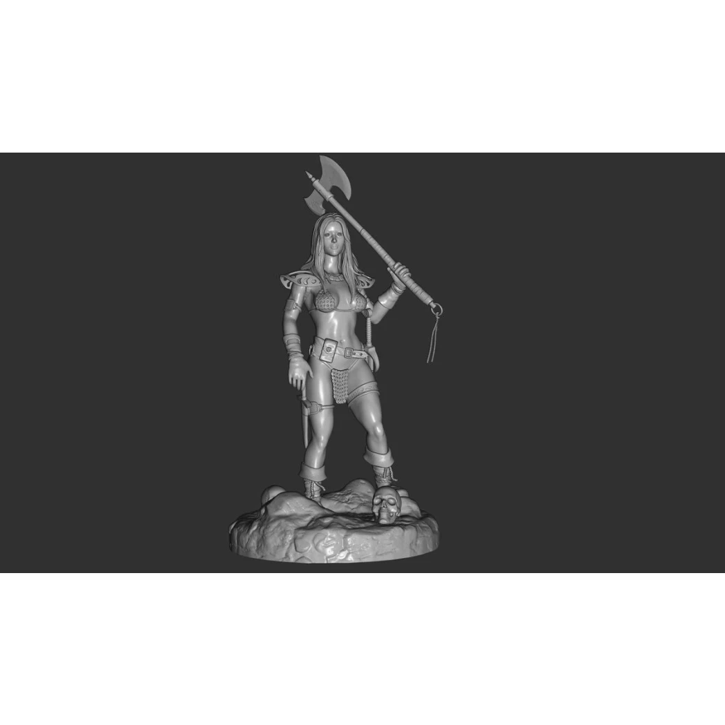Digital STL Red Sonja 2 Barbarian Girl