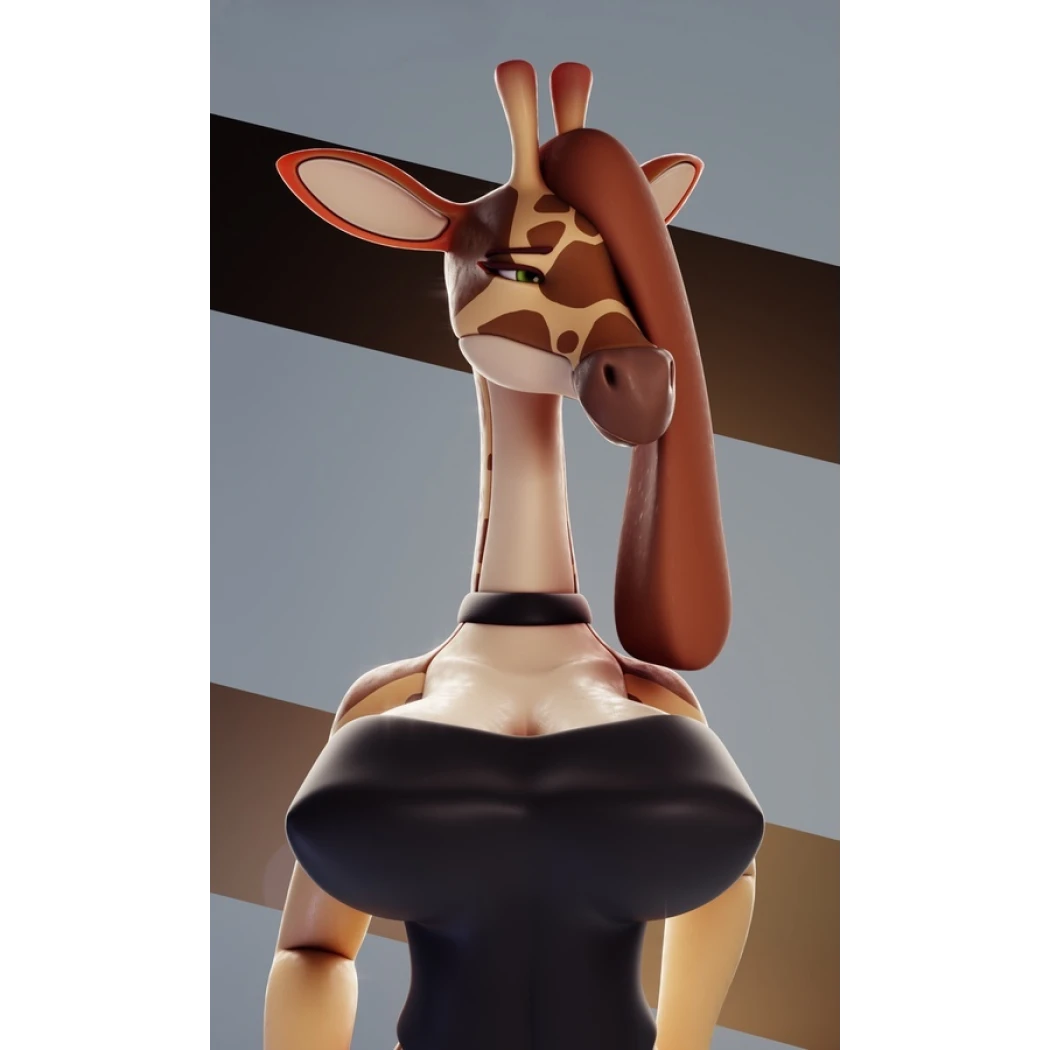 Digital STL Furry Giraffe