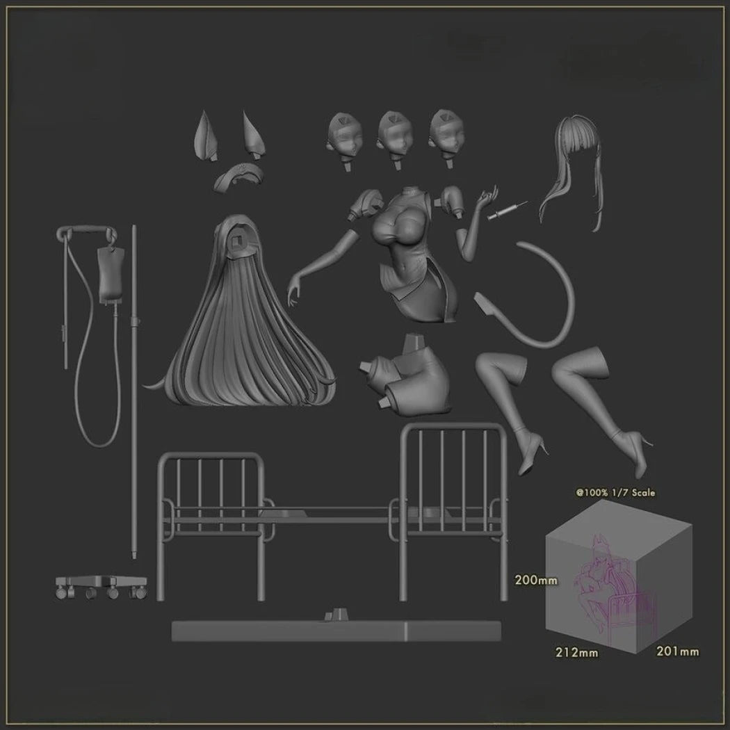 Digital STL Cat Nurse Yomi