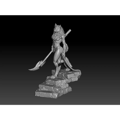 Digital STL Werewolf Woman Fantasy