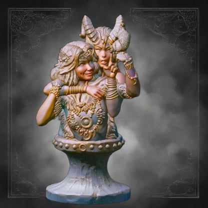 60mm BUST 3D Print Model Kit Beautiful GIrl Enchantress Fantasy Unpainted