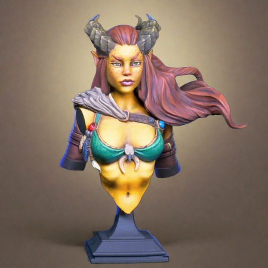60mm BUST 3D Print Model Kit Beautiful Girl Woman Demon Devil Unpainted
