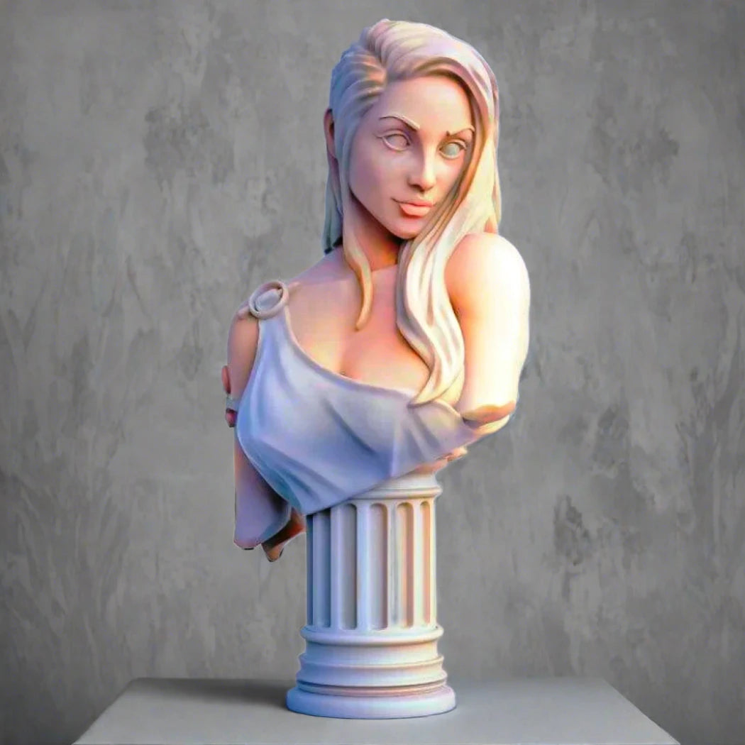 60mm BUST 3D Print Model Kit Beautiful Girl Woman Unpainted