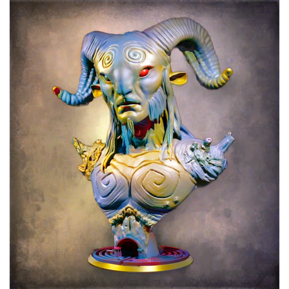 60mm BUST 3D Print Model Kit Satyr Draenei Warcraft Fantasy Unpainted